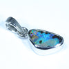 Australian Boulder Opal Silver Pendant with Silver Chain (10mm x 6mm) Code - FF262