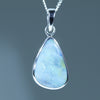 Natural Australian Boulder Opal Silver Pendant