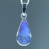 Natural Australian Boulder Opal Silver Pendant