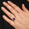 Natural Solid Australian Boulder Opal and Diamond Gold Ring - Size 7  US Code - EM184