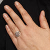 Lightning Ridge Solid Dark Opal and Diamond 14k White Gold Ring - Size 6.75 US Code - EM208