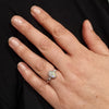 Lightning Ridge Solid Dark Opal and Diamond 14k White Gold Ring - Size 6.75 US Code - EM211