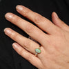 Lightning Ridge Solid Opal and Diamond Gold Ring - Size 6.5 US Code - EM175