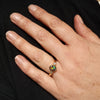 Natural Solid Australian Boulder Opal and Diamond Gold Ring - Size 6.5  US Code - EM174