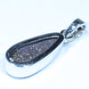 Australian Boulder Opal Silver Pendant with Silver Chain (16.5mm x 7mm) Code - FF246