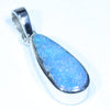 Australian Boulder Opal Silver Pendant with Silver Chain (16.5mm x 7mm) Code - FF246