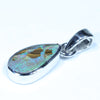 Australian Boulder Opal Silver Pendant with Silver Chain (11mm x 6mm) Code - FF245