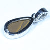 Australian Boulder Opal Silver Pendant with Silver Chain (11mm x 6mm) Code - FF245
