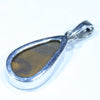 Australian Boulder Opal Silver Pendant with Silver Chain (17.5mm x 10mm) Code - FF248
