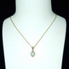 Lightning Ridge Crystal Opal and Diamond Gold Pendant (7.5mm x 6mm ) Code - AA112