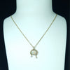 Queensland Boulder Opal and Diamond Gold Pendant (8mm x 9mm) Code - AA38