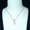 Coober Pedy White Opal Gold Pendant (8mm x 7mm ) Code - AA144