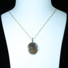 Australian Koroit Opal Matrix Gold Pendant (22mm x 18mm) Code - AA137