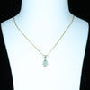 Natural Australian Boulder Opal and Diamond Gold Pendant (7.5mm x 5.5mm) Code - ESP174