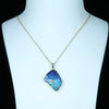 Natural Australian Boulder Opal Gold Pendant (25mm x 19mm) Code - AA152