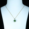 Natural 2.9ct Green Tourmaline  and Diamond Gold Pendant Code - GSP14