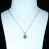 Natural 2.2ct Peridot and Diamond Gold Pendant Code - GSP03