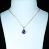 Natural 3.5ct Tanzanite  and Diamond Gold Pendant Code - GSP16