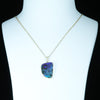 Natural Australian Boulder Opal and Diamond Gold Pendant (21mm x 10.5mm) Code - AA147
