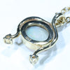Coober Pedy Dark Opal and Diamond Gold Pendant (8mm x 7mm) Code - AA42