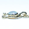 Coober Pedy Dark Opal and Diamond Gold Pendant (8mm x 7mm) Code - AA42