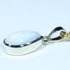 Coober Pedy White Opal Gold Pendant (11.5 mm x 7mm ) Code - AA102