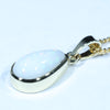 Coober Pedy White Opal Gold Pendant (11.5 mm x 7mm ) Code - AA102