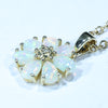 9k Gold - 7 Solid Coober Pedy Crystal Opals - Natural Diamond