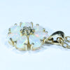 Coober Pedy Crystal Opal and Diamond Gold Pendant (5mm x 3mm ) Code - AA103