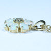 Coober Pedy Crystal Opal and Diamond Gold Pendant (5mm x 3mm ) Code - AA103