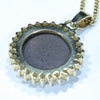Natural  Australian Boulder Opal and Diamond 18K Gold Pendant (12mm x 12mm) Code -GPA109