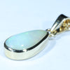 Coober Pedy Solid Opal Gold Pendant (12 mm x 6.5mm ) Code - AA121