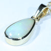 Coober Pedy Solid Opal Gold Pendant (12 mm x 6.5mm ) Code - AA121