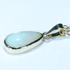Coober Pedy Solid Opal Gold Pendant (12 mm x 6.5mm ) Code - AA121