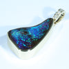 18k Gold - Solid Queensland Boulder Opal - Natural Diamonds