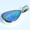 10k Gold - Solid Queensland Boulder Opal - Natural Diamonds