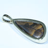 Natural Australian Boulder and Diamond Opal Gold Pendant (25mm x 11mm) Code - AA124