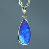 Natural Australian Boulder Opal Gold and Diamond Pendant
