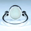 Coober Pedy Crystal Opal and Diamond 14k White Gold Ring Size - 8 US Code  EM240E