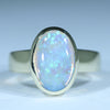 Natural Australian Coober Pedy Crystal Opal Gold Ring