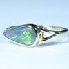 10k Gold - Solid Lighting Ridge Balck Opal 