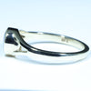 Lightning Ridge Black Opal Gold Ring Size 6.5 Code - EM240