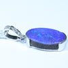 White Gold Photo Corner Design for Opal Pendant
