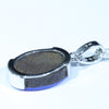 Australian Boulder Opal and Diamond 14k White Gold Pendant (14mm x 8.5mm) Code - AA117
