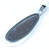 Australian Boulder Opal and Diamond 14k White Gold Pendant (23mm x 8mm) Code - AA116