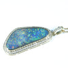 Lightning Ridge Black Opal and Diamond 18K Gold Pendant (29mm x 13mm) Code - AA115