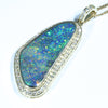 18k Gold - Solid Australian Lightning Ridge Black Opal - Natural Diamonds