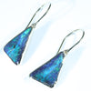 Natural Solid Boulder Opal Gold Earrings (16 x 10mm) Code EE71