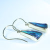 Natural Solid Boulder Opal Gold Earrings (16 x 10mm) Code EE71