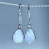Natural Australian Boulder Opal Silver Drop Earrings